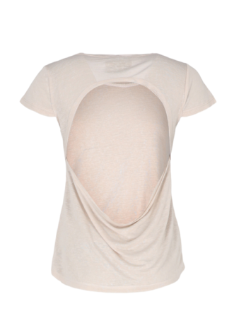 Basic shirt - bare back - peach