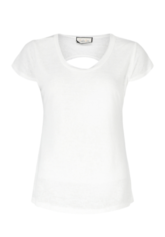 חולצת בייסיק- גב חשוף- לבנה