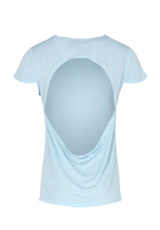 Basic shirt - bare back - light blue