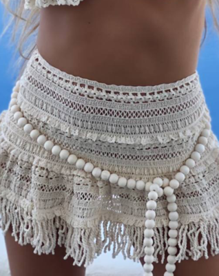 Crocheted fringe skirt