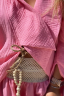 Chloe Crochet Set - Pink