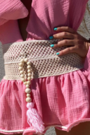 Chloe-crocheted skirt - pink