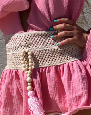 Chloe-crocheted skirt - pink