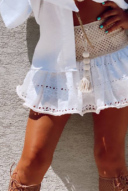 חצאית קלואי קרושה- לבן