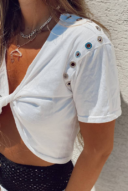 Chloe Black - White Basic Shirt