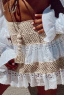 Crocheted skirt - white