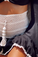 Chloe Black - Crocheted skirt