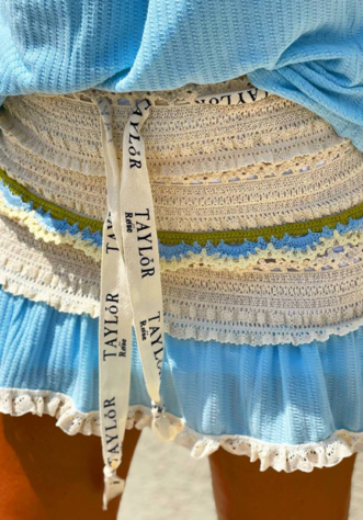 Crocheted skirt - light blue