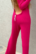 Zero effort - fuchsia pink oversized overall