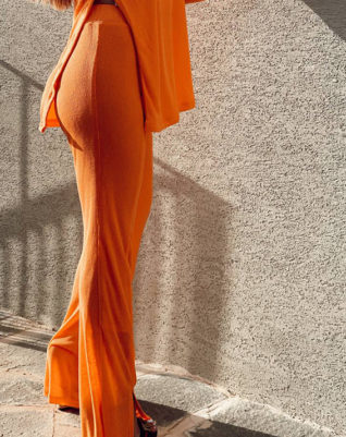 Rib pants - orange