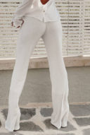 Rib-white pants