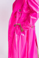 Fuchsia pink lacquer trench